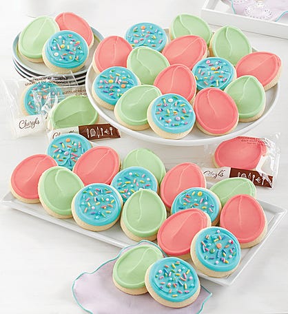 Buttercream Frosted Easter Cut-Out Cookies